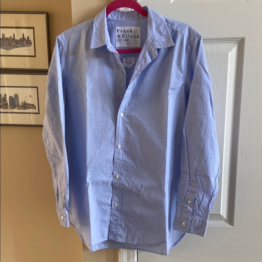 Frank & Eileen Frank Blue and pink windowpane Shirt, sz L